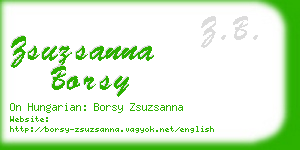 zsuzsanna borsy business card